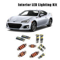 For 2013-2017 2018 2019 Subaru BRZ 9pcs White Car LED Bulbs Interior Dome Trunk Light Kit Fit Step Courtesy License Plate Lamp