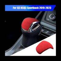 dfgvedvg Car Gear Shift Knob Trim Cover for Audi Q3 RSQ3 Sportback 2019-2023 Shifter Handball Cover Sticker Accessories Red