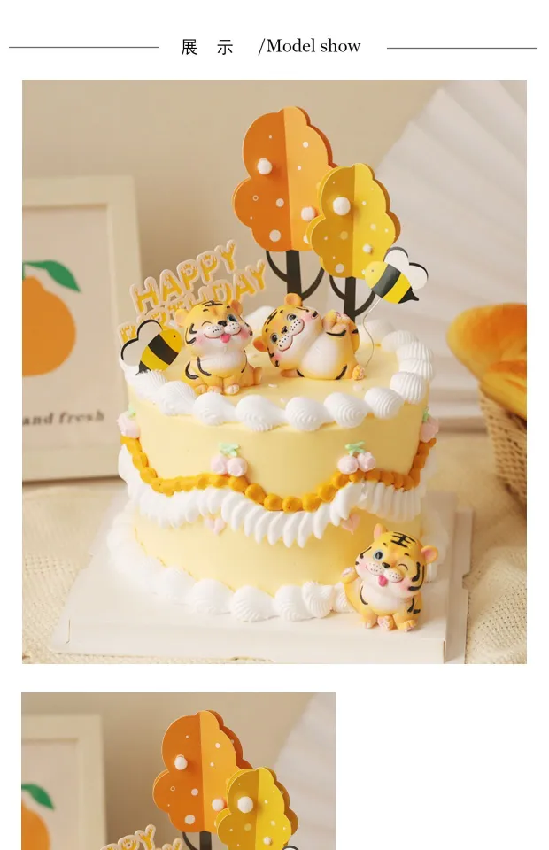 Album Mẫu Bánh Sinh Nhật Tuổi Dần Tạo Hình Con Cọp Độc Đáo, Bánh Kem Mừng Sinh  Nhật Tuổi Dần Đẹp