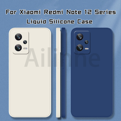 สำหรับ Xiaomi Redmi Note 12 Pro 12Pro Plus เคสโทรศัพท์ Liquid Square Soft ซิลิโคนกันกระแทกฝาครอบโทรศัพท์