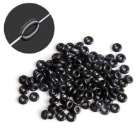 ™✢❐ 100pcs Rubber Carp Fishing Round Rig Rings Fishing Terminal Tackle Swivel O-Ring For Wacky Rigging Worms Connectors Tackle