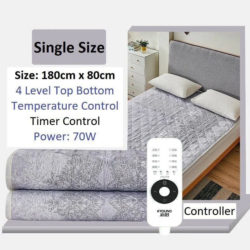 Electric Heating Mattress Pad. 4 Temperature with Timer control. Washable,  Lightweight. Singapore Seller | Lazada Singapore