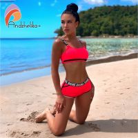 hotx 【cw】 Andzhelika Bikinis Sport Swimsuit Soft Cup Set Top and Shorts Bathing Biquini