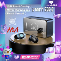 H &amp; A headphone blue Bluetooth H4 earphone blue Bluetooth genuine box charger 1200 mAh/smart LCD display decoder AAC audio cinema. knife remove ี้ เอฟเฟ็กต์ not inclued waterproof level IPX nsl-56 Bluetooth galaxy5