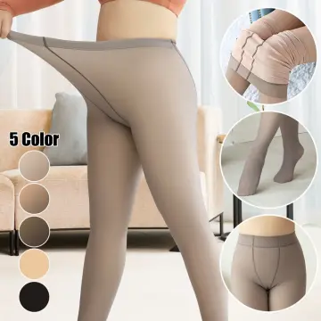 Plus Size Thermal Lined Tights Fake Translucent Pantyhose Winter