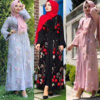 ดอกไม้ abaya ดูไบ kimoni มุสลิม Hijab ชุด abayas สำหรับผู้หญิง Kaftan casftan โมร็อกโกสวดมนต์ตุรกีอิสลามเสื้อผ้าชุดผู้หญิง