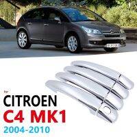 มือจับโครเมี่ยมสำหรับซีตรอง C4 MK1 2004 ~ 2010สติ๊กเกอร์ตกแต่งรถยนต์ตกแต่งรถยนต์อสังหาริมทรัพย์2005 2006 2007 2008 2009