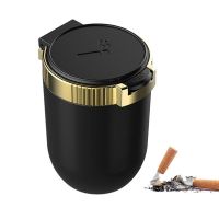 hgjmgkkk Auto Ash Tray Auto Ashtray With Lid Automatic LED Light Indicator Ashtray Office Home Car Ashtrays Mini Car Trash Can One-Hand