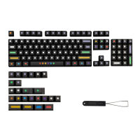 128Keysset Cute Dots With Key Puller PBT Keycaps Mechanical Keyboard Ergonomic Durable Gaming Gift Dye Sublimation Easy Install