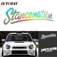 [New Changes] AUTCOAT 1ชิ้นรถด้านหน้าด้านหลังกระจกสติ๊กเกอร์ Stancenation ต่ำ39;N ช้า D Ecals ตัวอักษรที่กำหนดเองอัตโนมัติหน้าต่างตกแต่งสติ๊กเกอร์