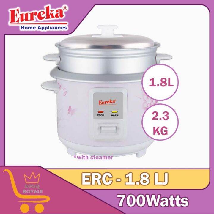 Souq* Rice Cooker with Steamer 1.8 L, Model ERC 1.8 LJ, 1Touch
