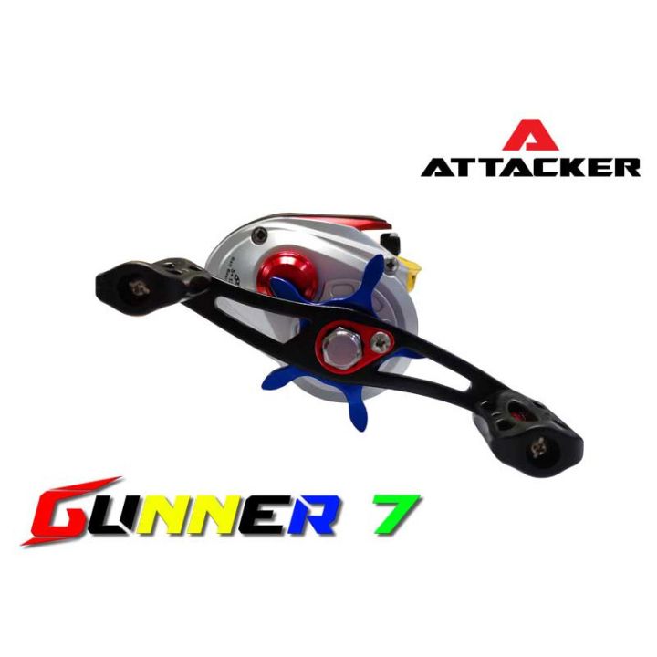 ส่งฟรี-รอกหยดน้ำ-ตกปลา-attacker-gunner-7-รอบ-7-5-บอดี้กราไฟต์คุณภาพสูง-น็อปดำ-แดง-อุปกรณ์ตกปลา-มีอะไหล่รองรับ-ราคาพิเศษ