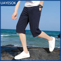 UAYESOK-?READY STOCK? Men short pants Summer Casual Mens beach shorts Sports Shorts cropped trousers Pants Sweatpants