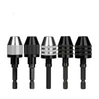 Drill Chuck Keyless Screwdriver Impact Driver Adaptor Electric Micro Motor Clamp Mini Chuck Fixture Hex Shank Drill Bits Adapter