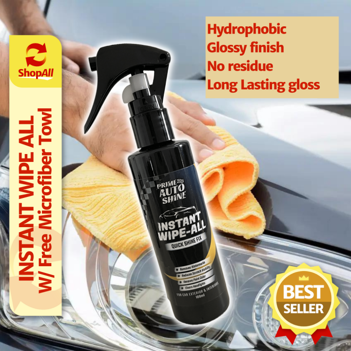 Instant All Fix Wax/Wipe all with Free Microfiber Towel Use for Car