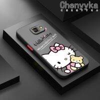 Chenyyka เคสปลอกสำหรับ Samsung Galaxy A3 2016 A5 2016 A7 2016 เคสกรณีการ์ตูนน่ารักคิตตี้แมวฝ้าใสฮาร์ดโทรศัพท์ปลอกเด็กผู้ชายกันกระแทกซิลิโคนเต็มปกหลังกล้องป้องกันกรณี