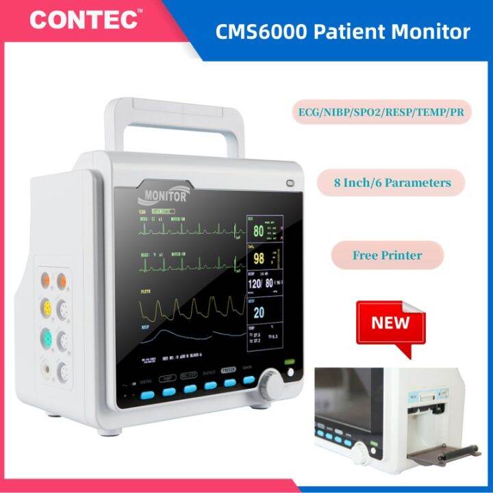 CONTEC CMS6000 Portable Patient Monitor With Printer ICU Vital Signs ...