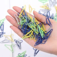 10PCS Paper Clip Creative Small Fresh Cute Stationery Student Shaped Colorful Metal Shape Bookmark Paper Clip