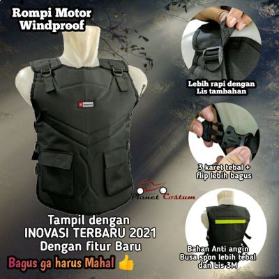 CODTheresa Finger HITAM The Latest PC21 Motorcycle Vest windproof The Latest Model Of The Best Black windproof bikers touring