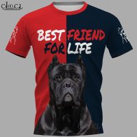 HX 2021 Newest Popular Cane Corso Dog T Shirt 3D Print Fashion Harajuku Streetwear Pullover Tops Oversized Clothes Drop Shipping