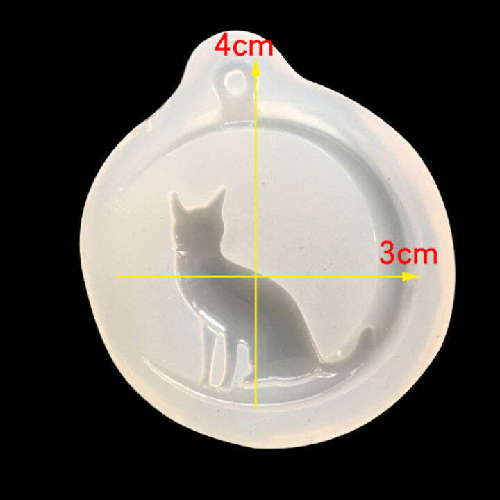 bokali-1pcsใหม่3d-moon-catซิลิโคนแม่พิมพ์จี้เครื่องประดับทำแม่พิมพ์เรซินอีพ็อกซี่หล่อ