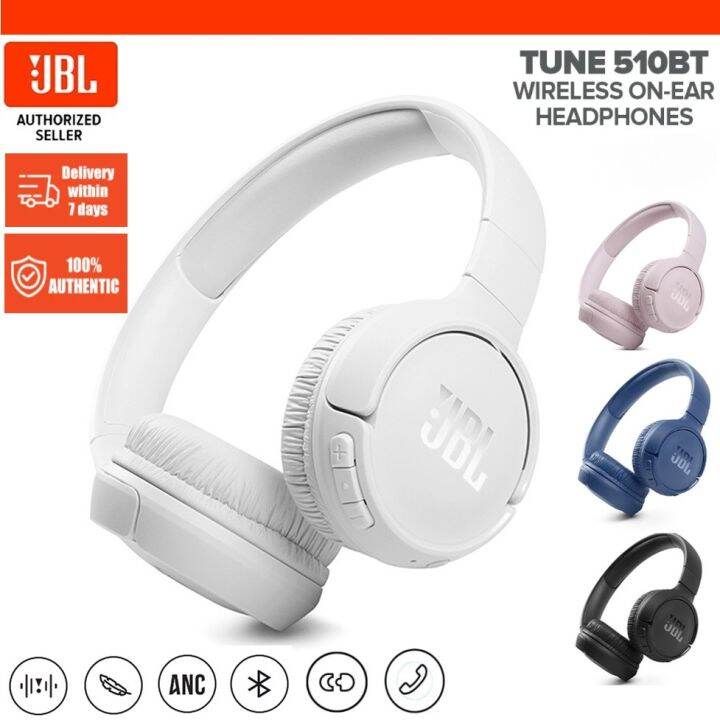 JBL Tune 510 (510BT) Headphones with In-Line Mic bluetooth Wireless on ...