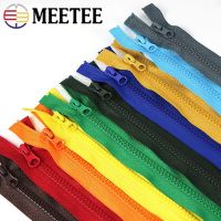 3Pcs Meetee 40-120cm 5# Resin Zipper Open-End Auto Lock Zip for Jacket DIY Garment Sewing Zips Bag Coat Zippers Accessories Adhesives  Tape