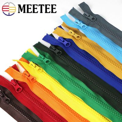 3Pcs Meetee 40-120cm 5# Resin Zipper Open-End Auto Lock Zip for Jacket DIY Garment Sewing Zips Bag Coat Zippers Accessories Door Hardware Locks Fabric