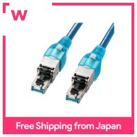 SANWA CAT6H4ซัพพลายสาย LAN 0.5M สีน้ำเงิน KB-T6H4-005BL