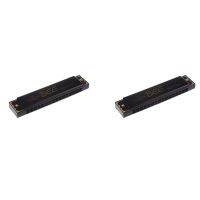 2X เด็กเด็กเครื่องดนตรี32หลุมโลหะ Bee Harmonica ปาก Black