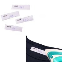 200pcs White Washable Iron On Name Labels Clothing Label Garment Tags For Sewing Stickers Labels