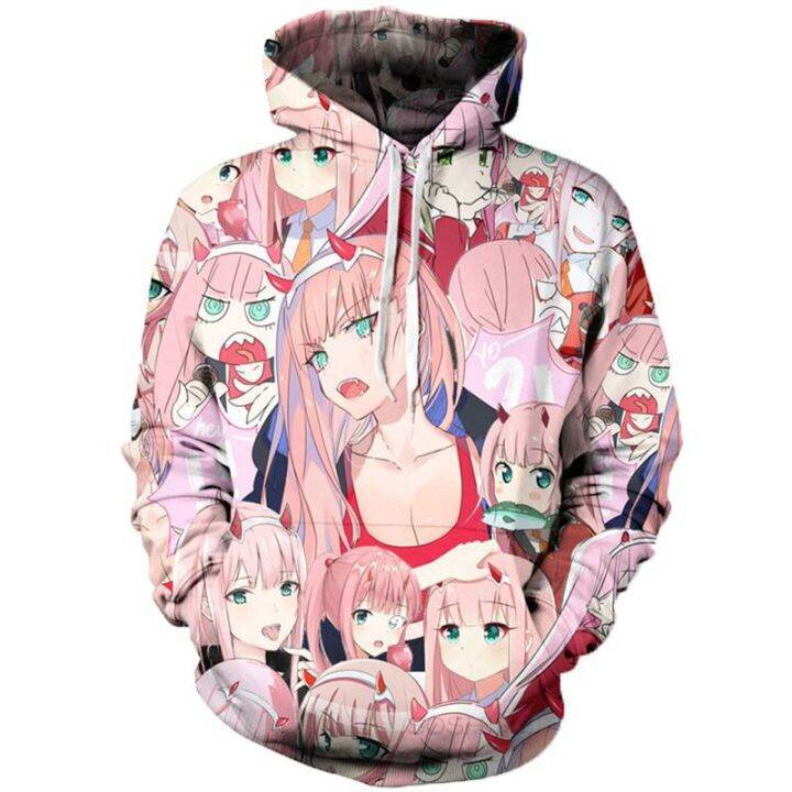 เสื้อกันหนาวเสื้อแจ็คเก็ตเสื้อฮู้ดดี้พิมพ์ลาย-anime-darling-in-the-franxx-zero-two-coat-unisex