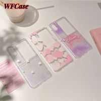 WFCase เคสสำหรับออปโป้ไฟนด์ N2ฝาพับลายดอกไม้เรียบง่ายเคสโทรศัพท์ป้องกันกล้องแบบเต็ม