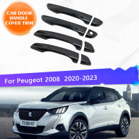 【cw】For Peugeot 2008 MK2 P24 2020 2021 2022 2023 Car Door Handle Cover Trim Sticker Styling Rustproof Set Exterior Parts Accessorieshot