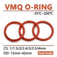 ☑▥ 20pcs Red Silicone O Ring CS 1 1.5 2 2.4 3 3.5 4mm OD 12-42mm Food Grade Waterproof Washer Rubber Insulated Seal Gasket VMQ