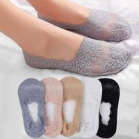 3Pairs Summer Women Socks Slippers Non-slip Breathable Lace Lace Invisible Sock Sexy Non-slip Cool Thin Socks Fashion Sock Socks Tights