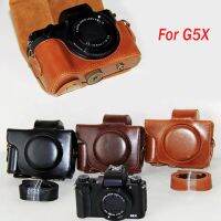 {“:} กระเป๋ากล้องที่ใช้ได้สำหรับ Canon Powershot G5 X G5x เคสป้องกันแบบพกพาฝามีสายรัด