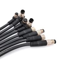 【YF】 Sensor Connector Cable M8 Waterproof plug Male Female Straight Angle 4 5 Pin  2m PVC line