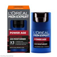 Loreal Men Expert Power Age Revitalising 24Hour Moisturiser 50ml มอยซ์เจอร์ไรเซอร์บำรุงผิวหน้าผู้ชายสูตรพิเศษสินค้านำเข้าจากต่างประเทศของแท้พร้อมส่ง