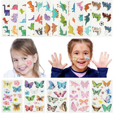 1PC Dinosaur Temporary Tatoos Waterproof Body Stickers Decor Fake Tattoo Pattern Birthday Party Favor for Children Toddler Teens