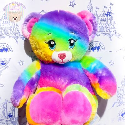 ตุ๊กตาหมีบิ้วอะแบร์ ❤️‍🔥หายาก❤️‍🔥 น้องหมีสายรุ้ง 🌈 จมูกกลิตเตอร์ ✨💫 ⭐️Build A Bear⭐️สินค้ามือสองนำเข้าจากอเมริกา🇺🇸ม