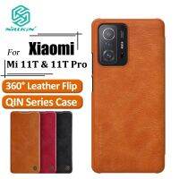 7h เคสหนัง PU ซีรีส์7W Nillkin Qin สำหรับ Mi 11T Pro เคสโทรศัพท์ช่องใส่บัตรธนาคารในตัวป้องกันด้านหลังกันกระแทกแบบฝาพับ