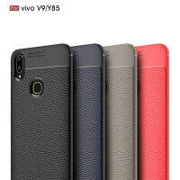 Googlehitech VIVO V9 / Vivo Y85, VIVO V11i / VIVO V15 / VIVO Y19 / VIVO Y95 / VIVO Y17 ปลอกหุ้มเบาะหนังแท้ของ สำหรับ LITCHI LEATHER AUTO FOCUS Flexible Silicone Bumper Back Cover FOR VIVO Y19 / VIVO Y95, V9Y85, VIVO V11i / VIVO V15 / Vivo Y85 / VIVO Y17