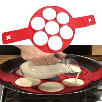 ♧ Fried Egg Pancake Maker Mold Non Stick Silicone Egg Pancake Maker Simple Operation Pancake Omelette Round Mold Kitchen Accessory