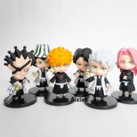 【CW】6pcs BLEACH Anime Figure Zaraki Kenpachi Hitsugaya Toushirou Urahara Kisuke Aizen Sousuke Kusajishi Yachiru PVC Action Figure