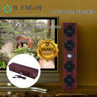 【มีของพร้อมส่ง】COD Wooden Bass Speaker Desktop Multi Media Stereo Player w/ Four 50MM Loudspeakers