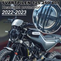 สำหรับ Husqvarna Svartpilen 125 200 250 401 Vitpilen 401ไฟหน้ารถจักรยานยนต์หลอดไฟหน้าฝาครอบป้องกันอุปกรณ์ปกป้องป้องกัน