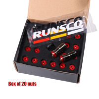 M12xP1.25 M12xP1.5 Racing ล้อถั่วปกปิด Heptagon สูตรเหล็กล้อล็อค Lug Nuts Acorn ขอบปิด End 20ชิ้นเซ็ต