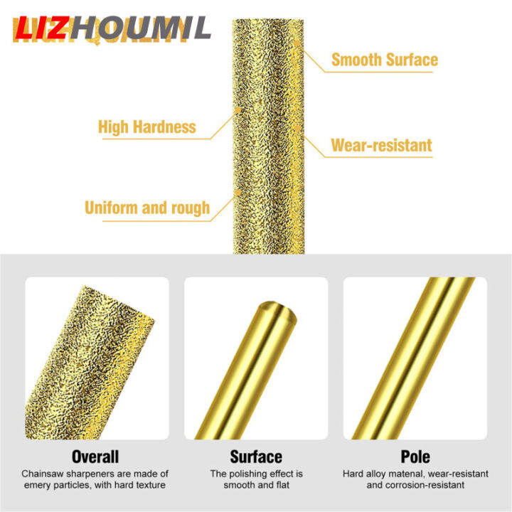 lizhoumil-หินเสี้ยนเครื่องเหลาเลื่อยห่วงโซ่เพชร24ชิ้น1-8-ก้านเลื่อยอุปกรณ์เครื่องบดหินลับมีดสำหรับแกะสลักหินไฟฟ้า-5-32-3-16-7-32