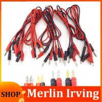 Merlin Irving Shop 4mm Banana Plugs Dual Alligator Clip Cable Connectors Test Lead Cord Probe Gold Plate Audio Speaker Wire for Multimeter